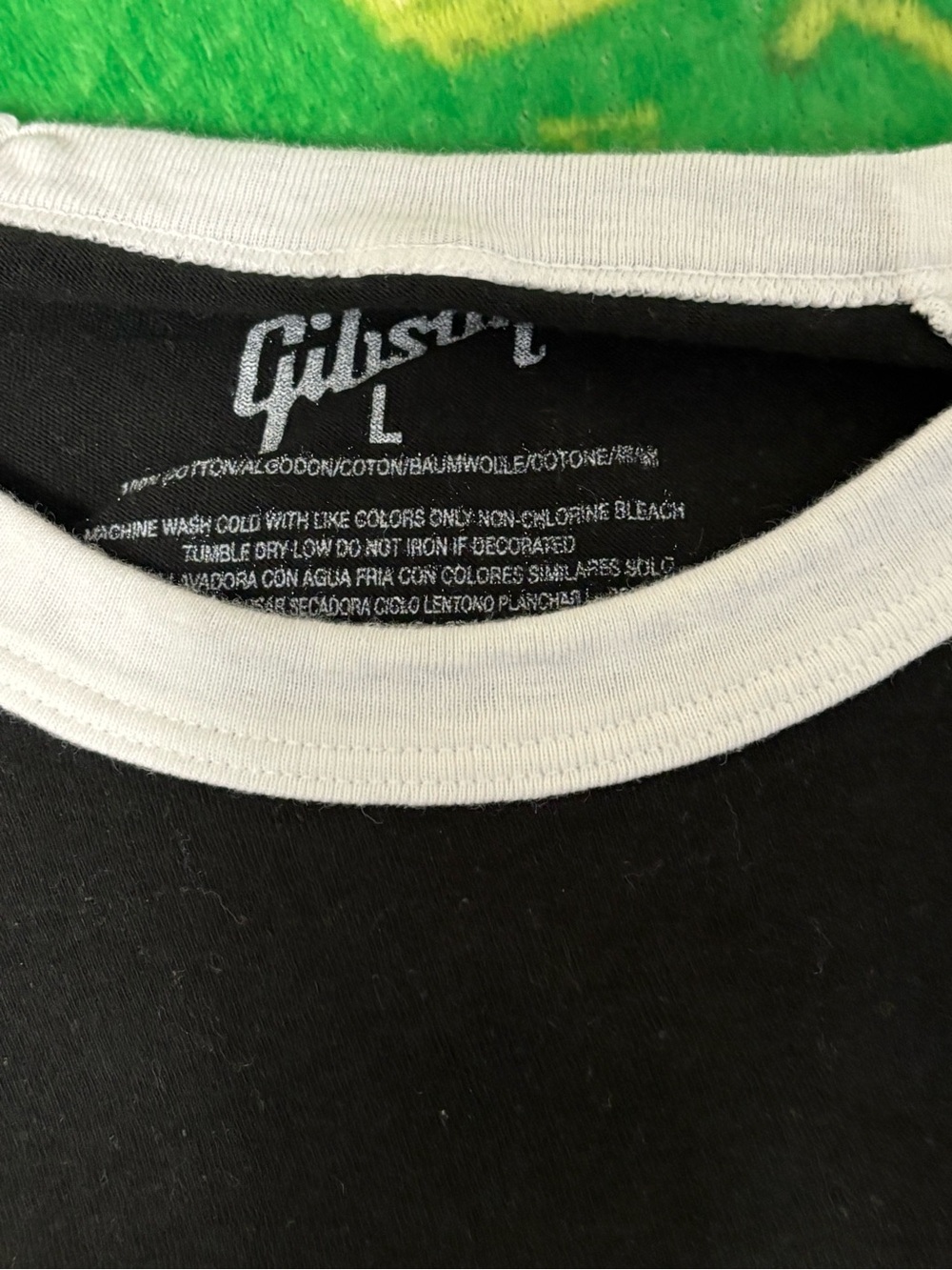 ❤️(Men’s Large) Gibson Guitars Graphic Raglan Baseball Tee (3/4 Sleeve) - Picture 4 of 4